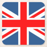 Posavasos Cuadrado De Papel Unión Jack<br><div class="desc">Monstruo de bebidas de Union Jack</div>