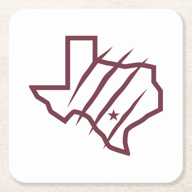 Posavasos Cuadrado De Papel Universidad A&M de Texas-San Antonio | Logo estata (Anverso)