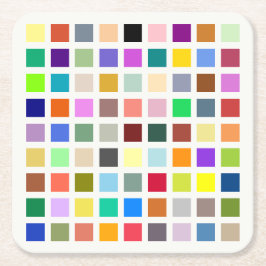 Posavasos Cuadrado De Papel Universo de colores, el arco iris y más - 81 sombr