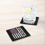 Posavasos Cuadrado De Papel US American Flag with Bunny for Easter Day<br><div class="desc">US American Flag with Bunny for Easter Day</div>