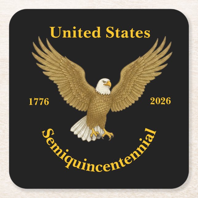 Posavasos Cuadrado De Papel USA 250 Elegant Black Paper Coasters (Anverso)