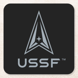 Posavasos Cuadrado De Papel USSF  Fuerza Espacial de los Estados Unidos