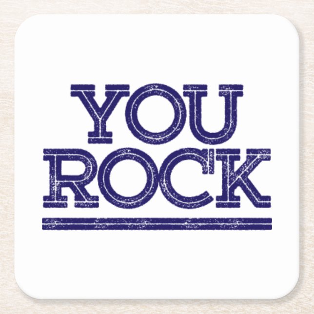 Posavasos Cuadrado De Papel Usted oscila (Anverso)