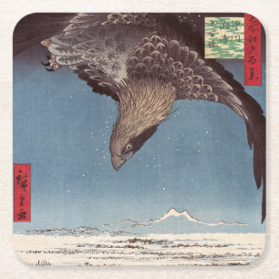 Posavasos Cuadrado De Papel Utagawa Hiroshige - Fukagawa Susaki y Jumantsubo