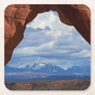 Posavasos Cuadrado De Papel Utah, Parque Nacional Arcos, Arco Delicado