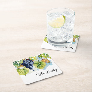 Posavasos Cuadrado De Papel Uvas vitícolas