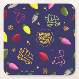 Posavasos Cuadrado De Papel Vacaciones de navidades | Patrón de vacaciones