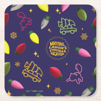 Posavasos Cuadrado De Papel Vacaciones de navidades | Patrón de vacaciones