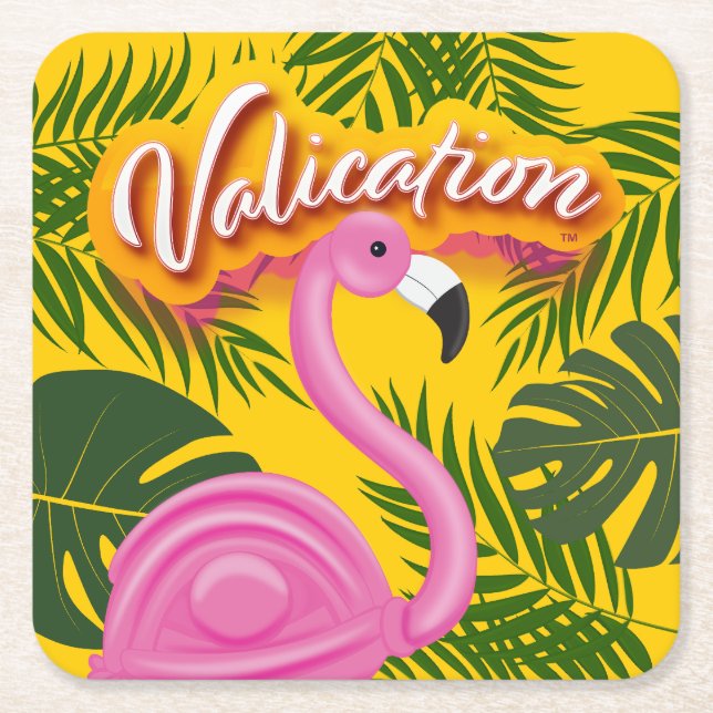 Posavasos Cuadrado De Papel Vacaciones de validación inestables (Anverso)