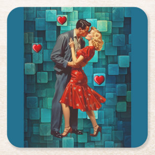 POSAVASOS CUADRADO DE PAPEL VALENTÍN ANTIGUO PASIÓN