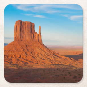 Posavasos Cuadrado De Papel Valle de los Monumentos Utah desierto guantes en p