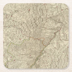 Posavasos Cuadrado De Papel Valle del río Rhine, Francia 2