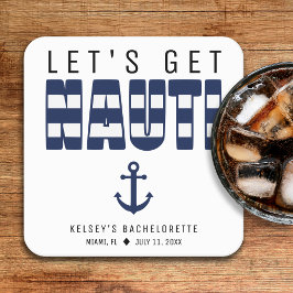 Posavasos Cuadrado De Papel Vamos a conseguir la fiesta de la Bachelorette de 