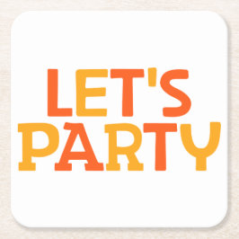 Posavasos Cuadrado De Papel Vamos Fiesta.