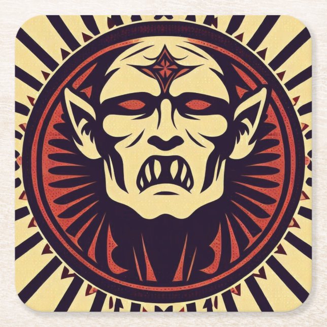 POSAVASOS CUADRADO DE PAPEL 'VAMPIRE' (Anverso)