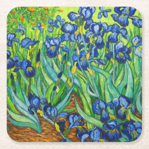Posavasos Cuadrado De Papel Van Gogh Irises
