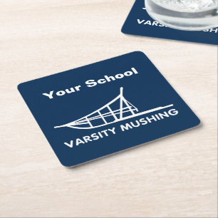 Posavasos Cuadrado De Papel Varsity Mushing