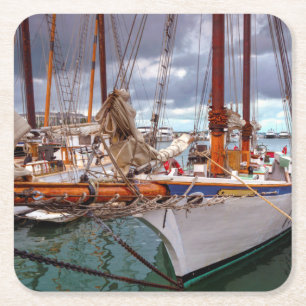Posavasos Cuadrado De Papel Veleros Morred en Key West