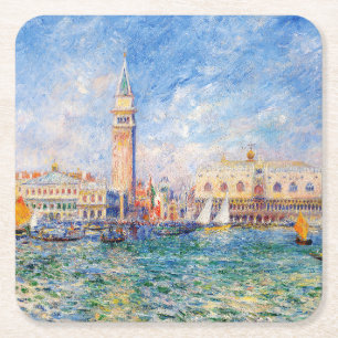 Posavasos Cuadrado De Papel Venise, Venecia, Renoir