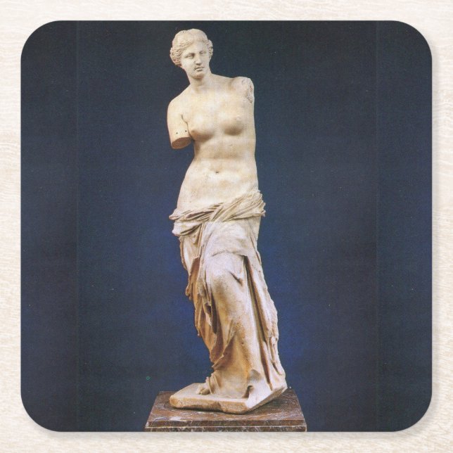 Posavasos Cuadrado De Papel Venus de Milo (Anverso)