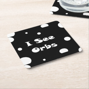 Posavasos Cuadrado De Papel Veo una montaña rusa de papel Orbs