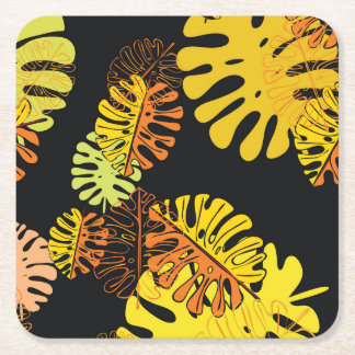 Posavasos Cuadrado De Papel Verano Tropical Sale Diseño de Vintage