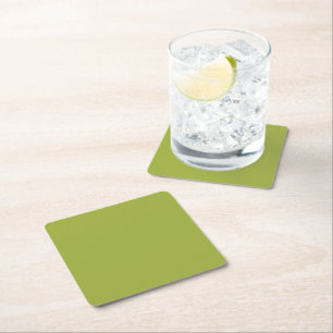 Posavasos Cuadrado De Papel Verde Oliva