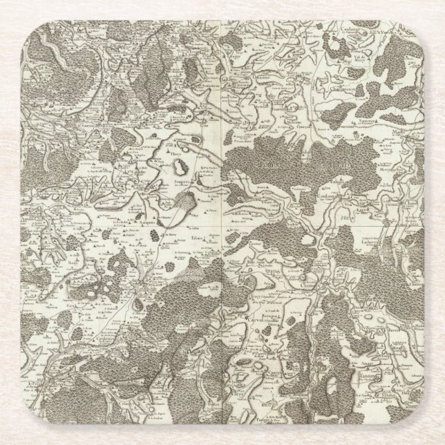 Posavasos Cuadrado De Papel Vezelay, Cosne (Anverso)
