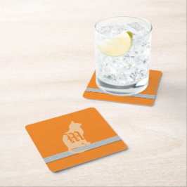 Posavasos Cuadrado De Papel Vibe de vacaciones de oro