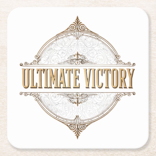 Posavasos Cuadrado De Papel Victoria definitiva (Anverso)