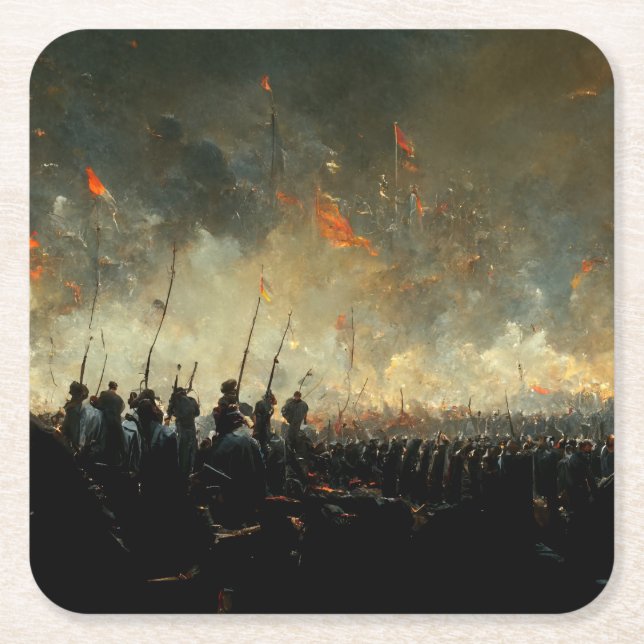 Posavasos Cuadrado De Papel Victory (Anverso)