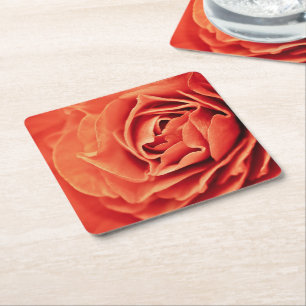 Posavasos Cuadrado De Papel vida rosada