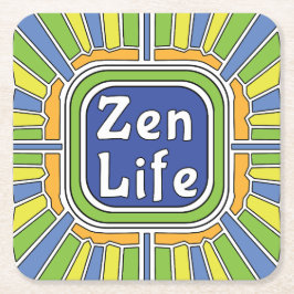 Posavasos Cuadrado De Papel Vida Zen para mí