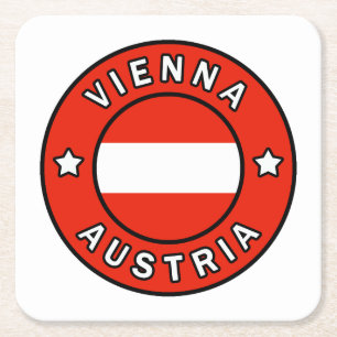 Posavasos Cuadrado De Papel Viena Austria