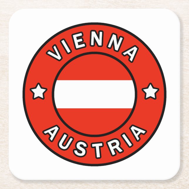 Posavasos Cuadrado De Papel Viena Austria (Anverso)