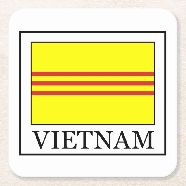 Posavasos Cuadrado De Papel Vietnam (Anverso)