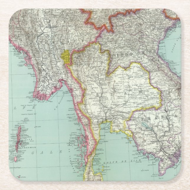 Posavasos Cuadrado De Papel Vietnam (Anverso)