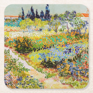 Posavasos Cuadrado De Papel Vincent van Gogh - Jardín de Arles