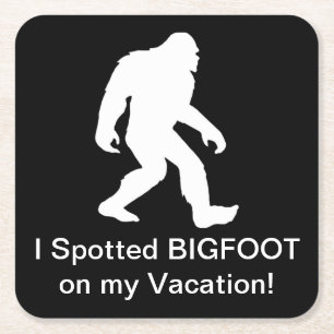 Posavasos Cuadrado De Papel ¡Vine a Sasquatch en mis Vacaciones!