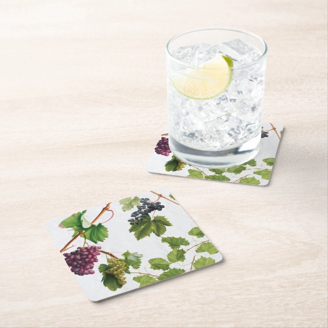 Posavasos Cuadrado De Papel Vineyard (In situ)