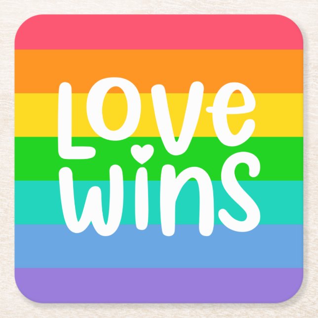 Posavasos Cuadrado De Papel Vinos de amor (Anverso)