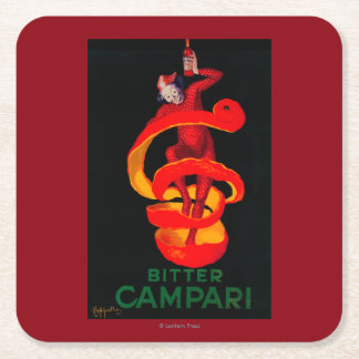Posavasos Cuadrado De Papel Vintage amargo PosterEurope de Campari