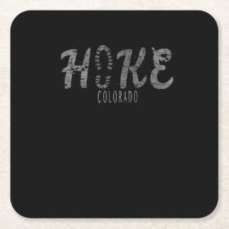 Posavasos Cuadrado De Papel Vintage Hike Colorado Premium