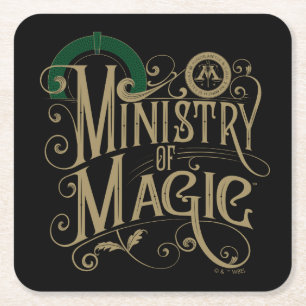 Posavasos Cuadrado De Papel Vintage MINISTRY OF MAGIC™ Graphic