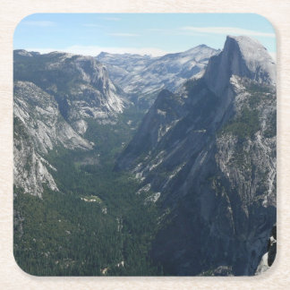 Posavasos Cuadrado De Papel Vista desde Glacier Point en el Parque Nacional Yo