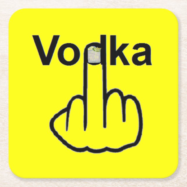 Posavasos Cuadrado De Papel Vodka de montaña (Anverso)