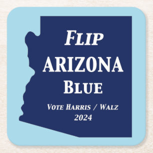 Posavasos Cuadrado De Papel Volcar Arizona azul en 2024