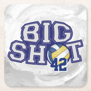 Posavasos Cuadrado De Papel Voleibol Big Shot