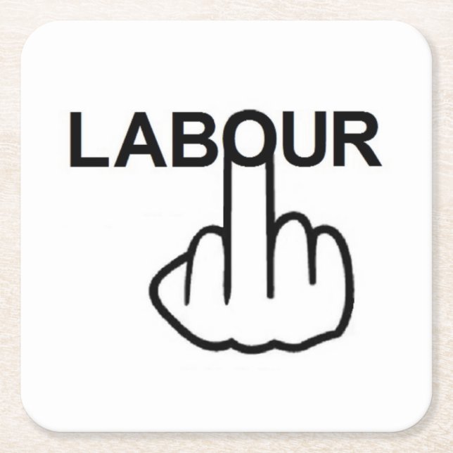 Posavasos Cuadrado De Papel Volteado de mano de obra de montaña rusa (Anverso)