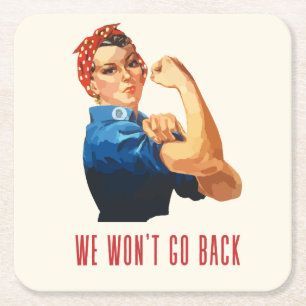 Posavasos Cuadrado De Papel Volveremos a Rosie Riveter